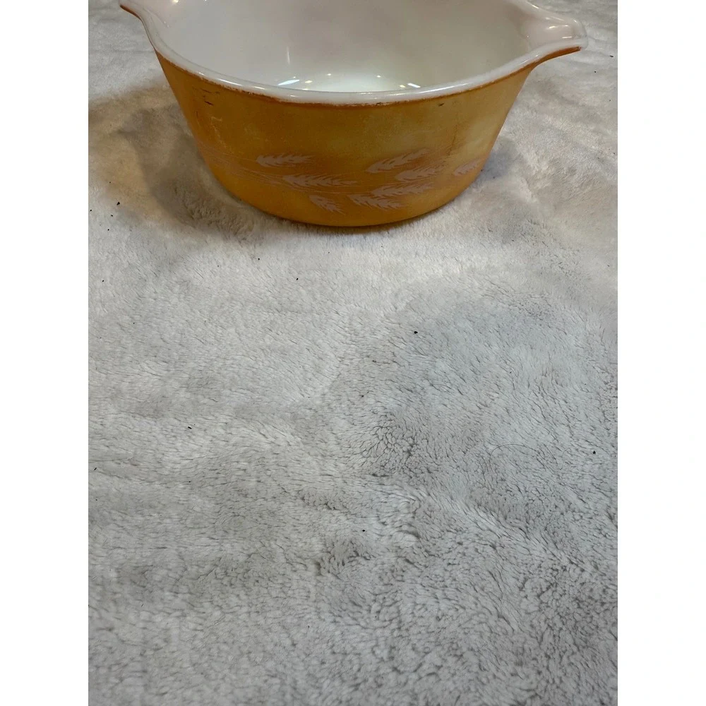 Vintage Pyrex Autumn Harvest 472-B 750ml Cinderella Mixing‎ Bowl Orange Wheat